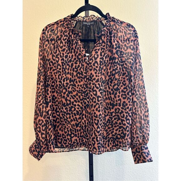 Generation Love Noa Blouse in Speckled Leopard Size S - Picture 2 of 6